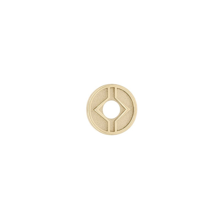 Baby Choice Earring Charm in yellow gold, front view
