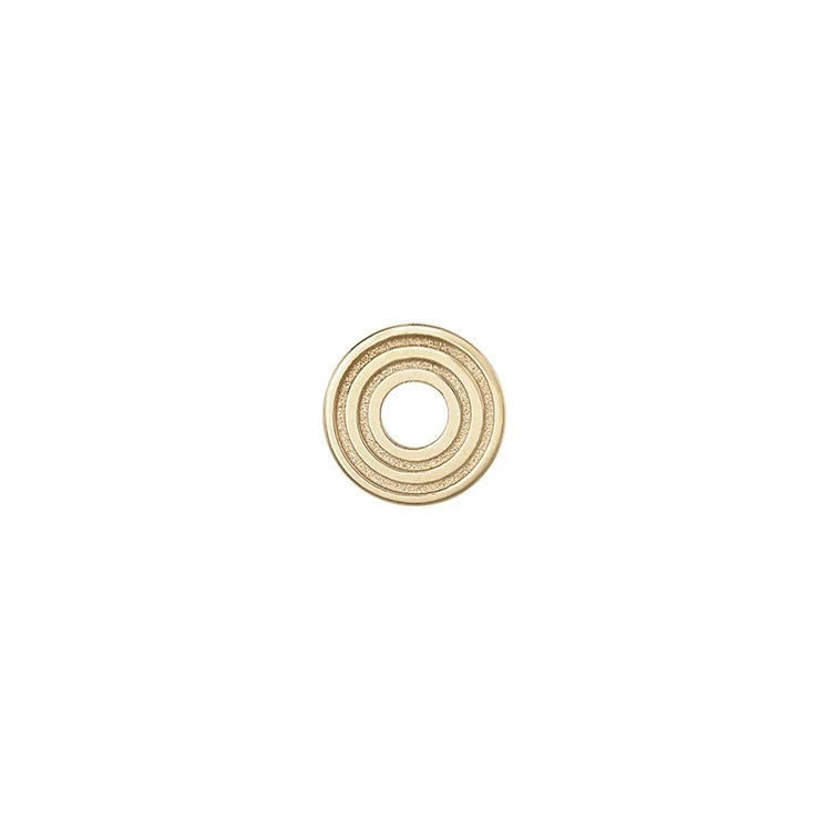 Baby Cosmos Earring Charm in yellow gold, front view