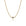 Baby Spur Chain Necklace in yellow gold with black diamond, front view