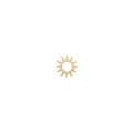 Baby Spur Earring Charm in yellow gold, front view