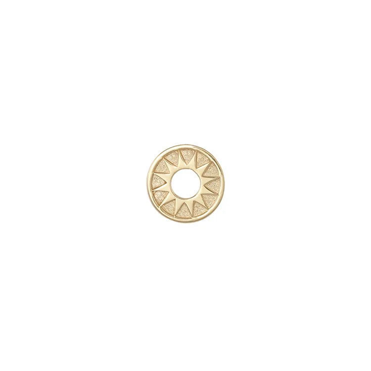 Baby Star Earring Charm in yellow gold, front view