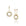 Eclipse Pavé Mini Spur Earring in yellow gold with black pavé diamonds, front and side view