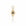 Facet Earring Charm in yellow gold with black diamond, front view