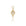 Facet Earring Charm in yellow gold with white diamond, front view