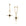 Glint Earring in yellow gold with black diamond, front and side view