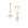 Glint Earring in yellow gold with white diamond, front and side view