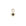 Inverted Diamond Spur Earring Charm in yellow gold with black diamond, front view