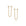 Latch Earring in yellow gold, front and side view