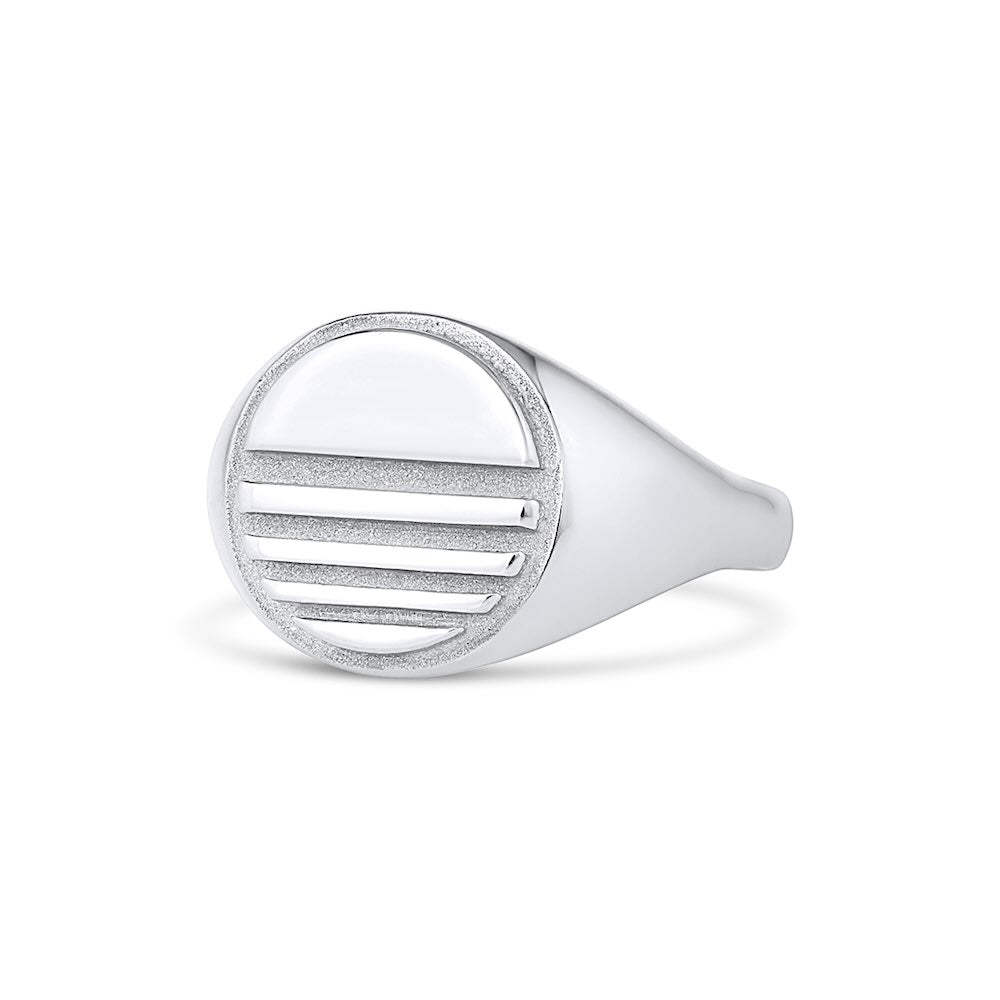 Lost Sun Ring in sterling silver, side view