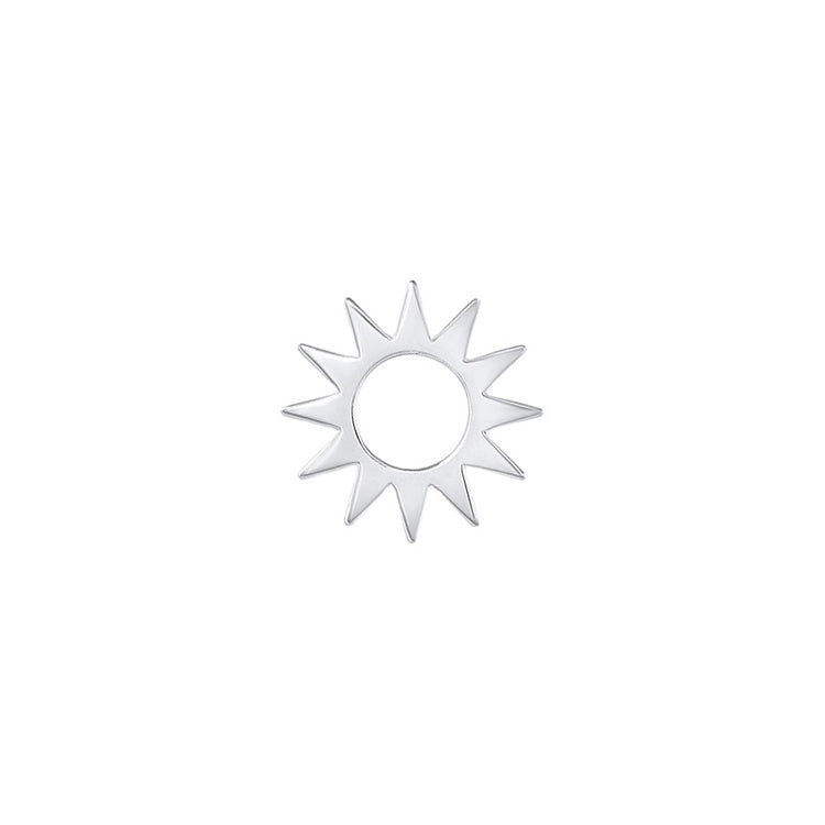 Mini Spur Earring Charm in sterling silver, front view