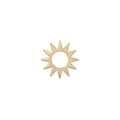 Mini Spur Earring Charm in yellow gold, front view
