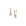 Pavé Baby Spur Earring in yellow gold with black pavé diamonds, front and side view