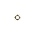 Pavé Baby Spur Earring Charm in yellow gold with black pavé diamonds, front view