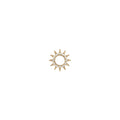 Pavé Baby Spur Earring Charm in yellow gold with white pavé diamonds, front view