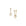 Pavé Baby Spur Earring in yellow gold with white pavé diamonds, front and side view