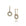Pavé Mini Spur Earring in yellow gold with black pavé diamonds, front and side view