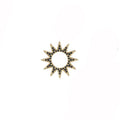 Pavé Mini Spur Earring Charm in yellow gold with black pavé diamonds, front view