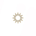 Pavé Mini Spur Earring Charm in yellow gold with white pavé diamonds, front view