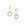 Pavé Mini Spur Earring in yellow gold with white pavé diamonds, front and side view