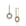 Pavé Spur Earring in yellow gold with black pavé diamonds, front and side view