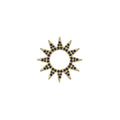 Pavé Spur Earring Charm in yellow gold with black pavé diamonds, front view