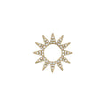 Pavé Spur Earring Charm in yellow gold with white pavé diamonds, front view