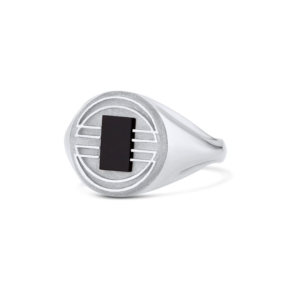 Second Sun Ring in sterling silver, side view
