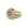 Source Ring in yellow gold with black pavé diamonds and white diamond center stone, side view
