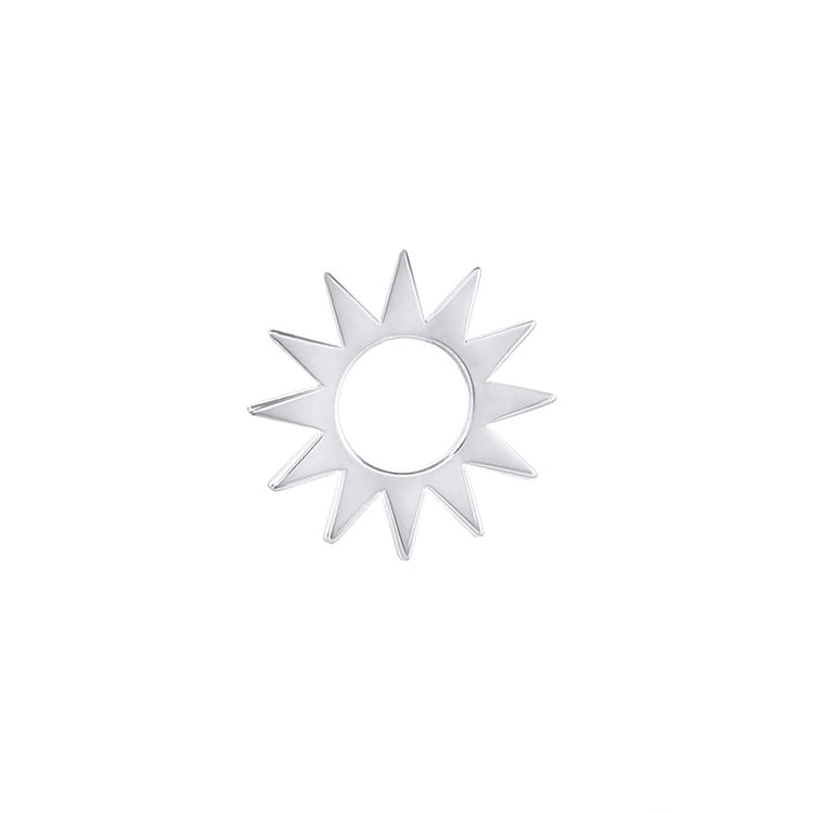 Spur Earring Charm in sterling silver, front view