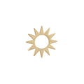 Spur Earring Charm in yellow gold, front view