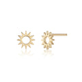 Spur Stud in yellow gold, front and side view