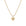 Twin Flame Pendant in yellow gold with black diamond, front view
